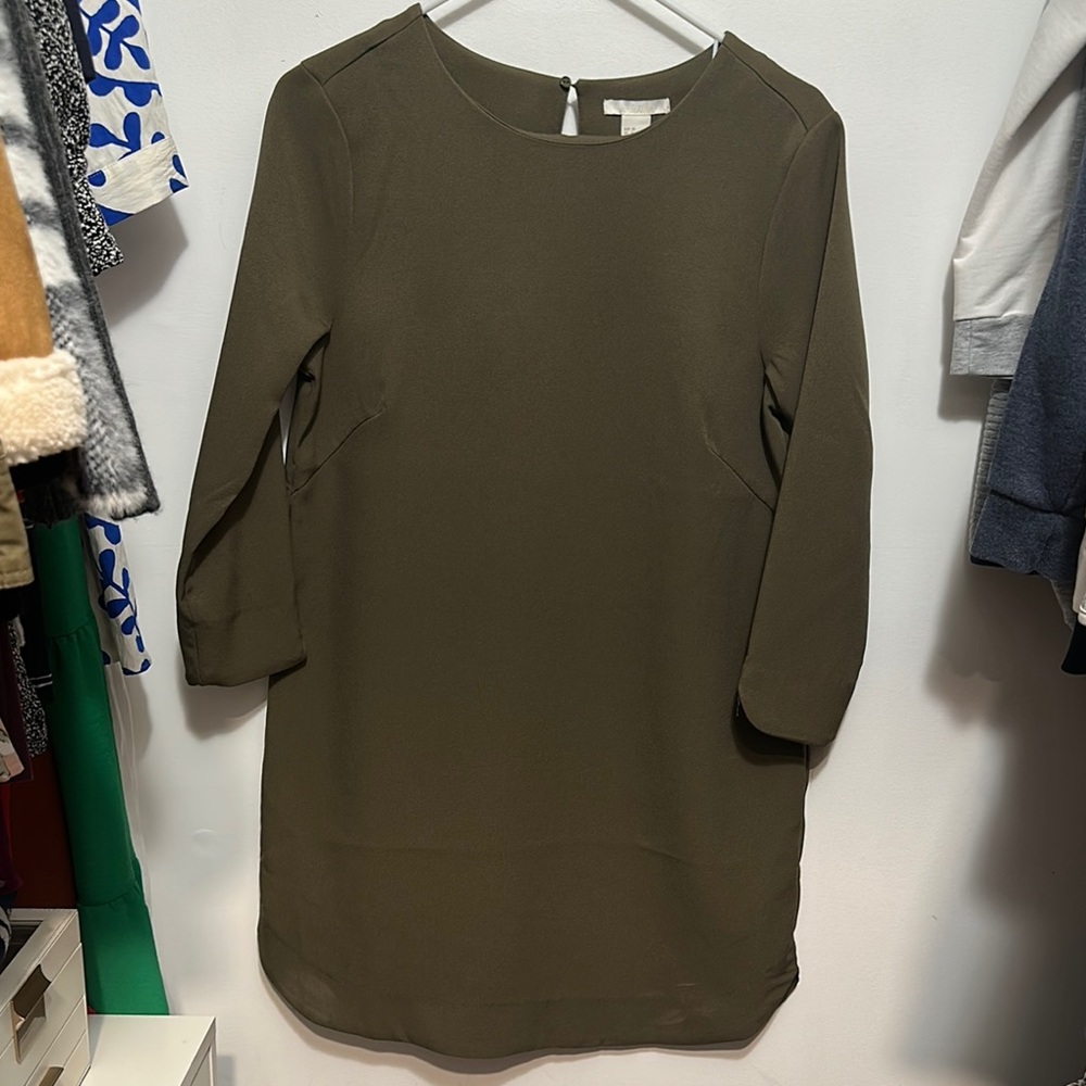 H&M sheath dress Olive Green
